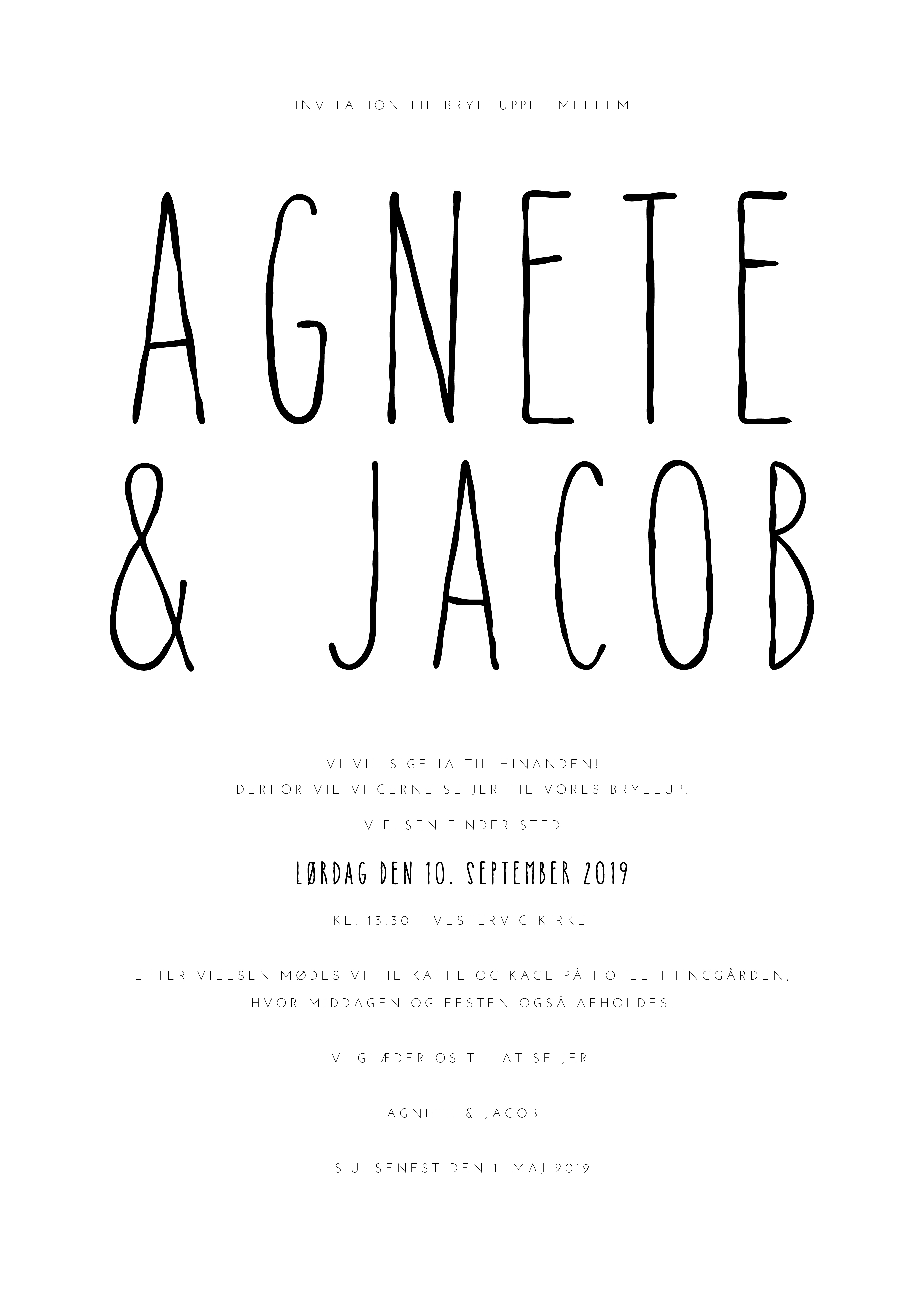 
                Agnete & Jacob                